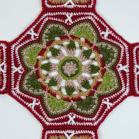 Persian Tiles Throw (Mary Maxim Mellowspun DK)